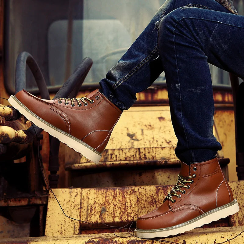 Botas de invierno retro para hombre – Estilo vintage y comodidad diaria