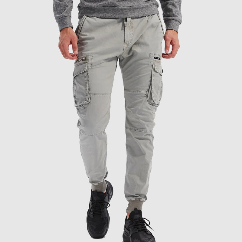 Pantalon cargo tactique style jogging pour homme, poches multiples, urbain et décontracté