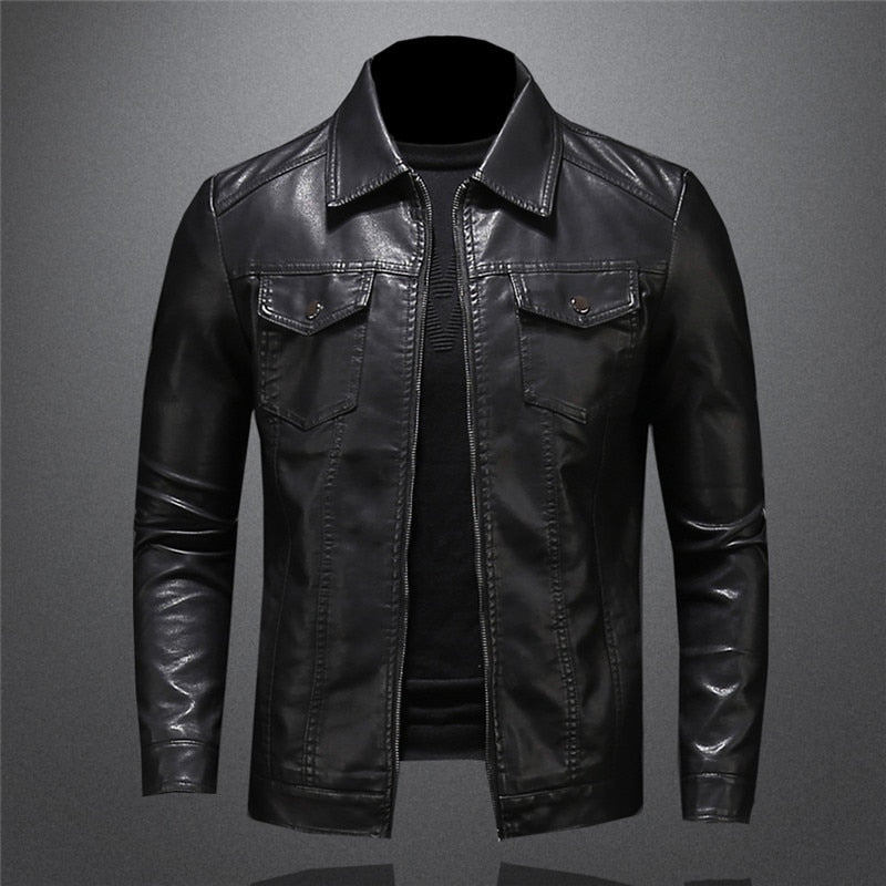 Men's Elegant Biker Style Jacket for All Occasions