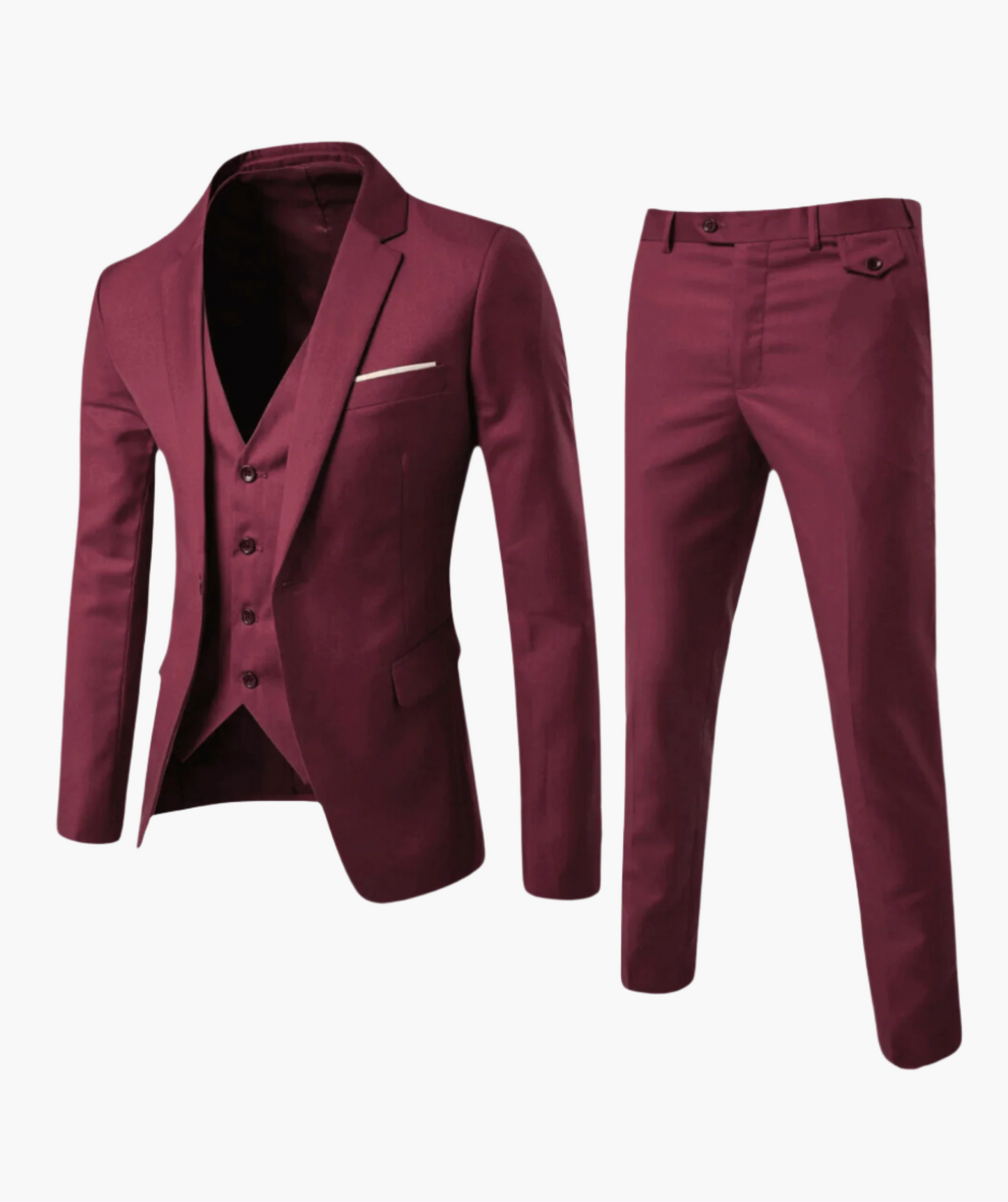 Costume Homme Élégant 2 Pièces – Veste et Pantalon, Style Classique pour Mariage et Affaires