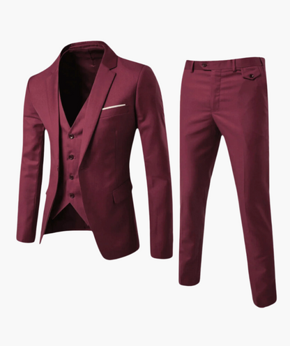 Costume Homme Élégant 2 Pièces – Veste et Pantalon, Style Classique pour Mariage et Affaires