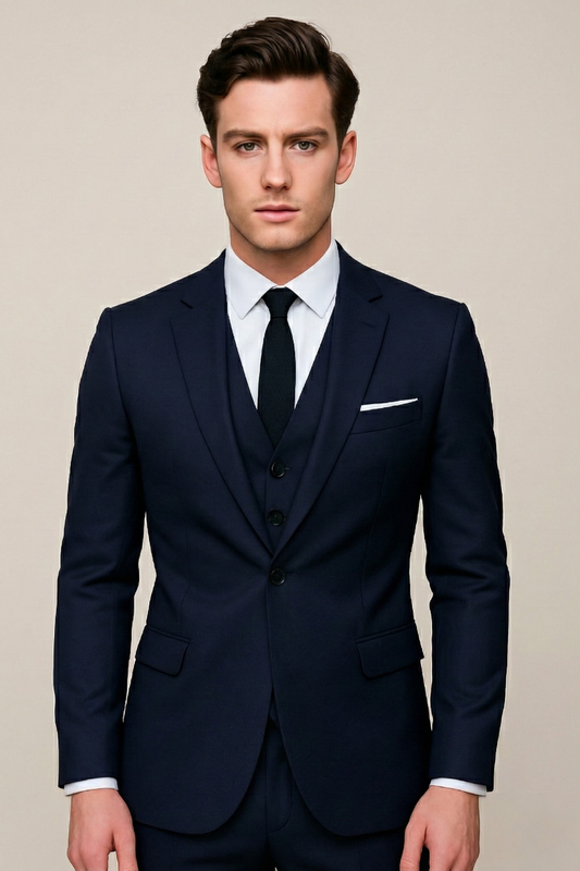 Elegant three-piece suit for men – Refined formal style for business and ceremonies