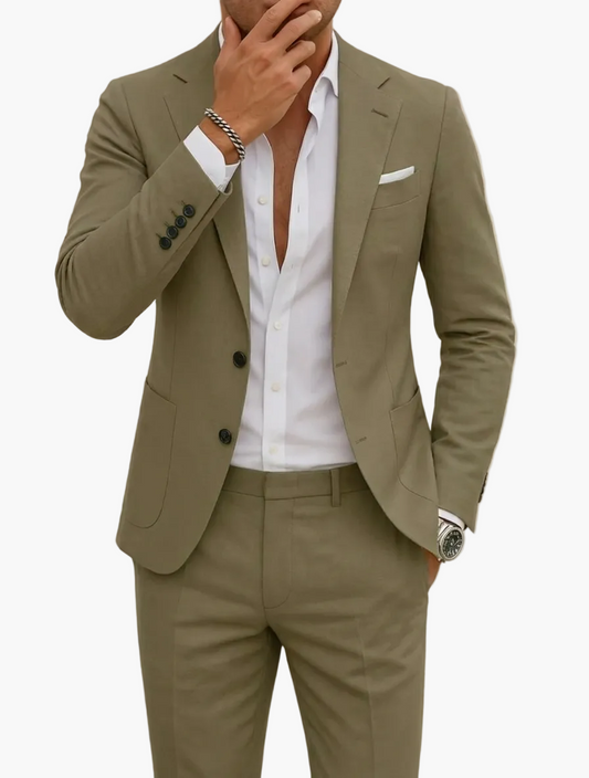 Elegant men's suit for semi-formal events and weddings - Modern two-piece style