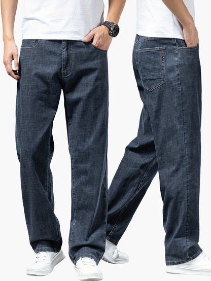 Jean décontracté homme coupe droite style classique pour usage quotidien