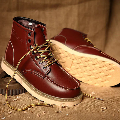 Botas de invierno retro para hombre – Estilo vintage y comodidad diaria