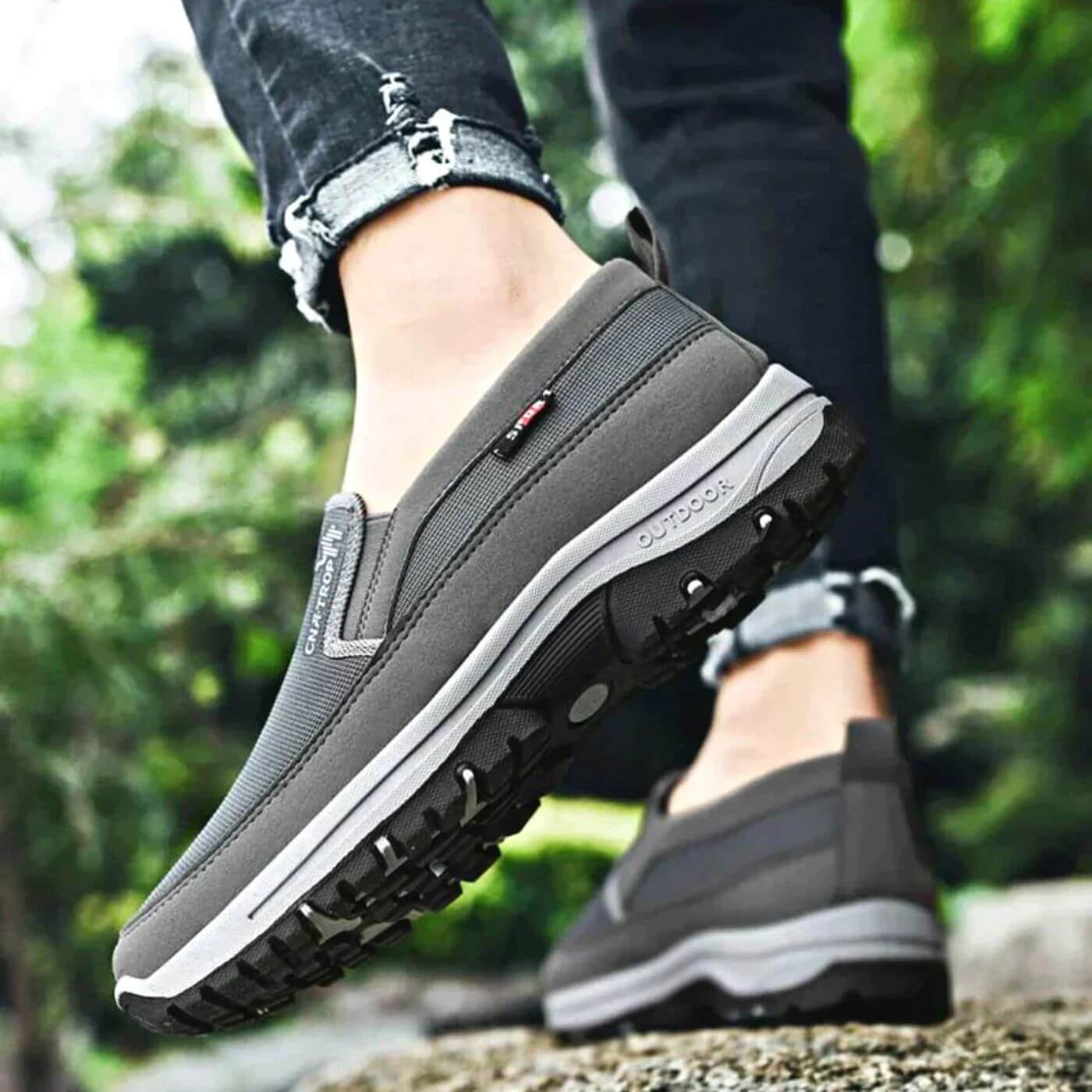 Chaussures slip-on homme confort marche style décontracté outdoor
