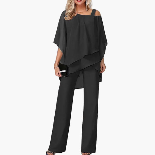 Ensemble Pantalon Élégant Femme Style Moderne – Tenue Chic pour Cérémonie, Soirée ou Bureau