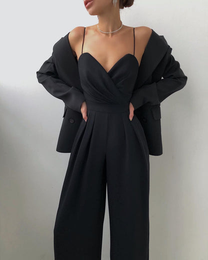 Combinaison Pantalon Large Élégante Femme – Style Chic Quotidien et Soirée