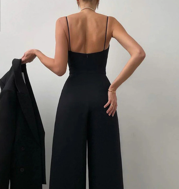 Combinaison Pantalon Large Élégante Femme – Style Chic Quotidien et Soirée