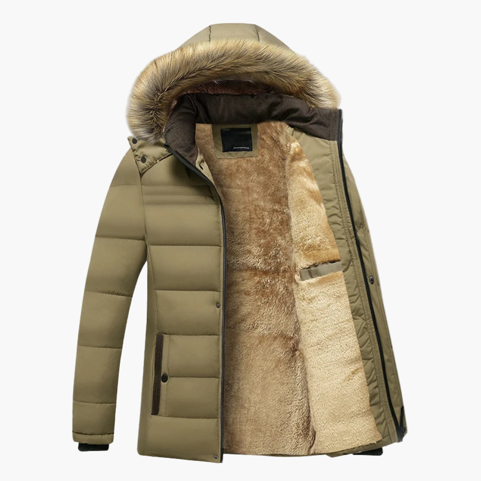 Winterparka für Herren mit Kapuze und Fleece-Futter – Urbaner Stil, warm und wasserdicht