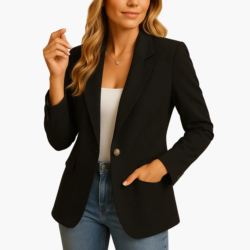 Veste Blazer Femme Élégant Coupe Ajustée Style Polyvalent Bureau & Casual