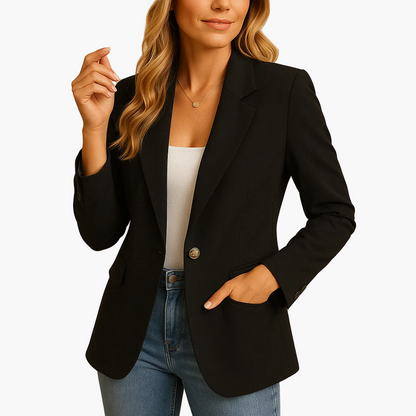 Veste Blazer Femme Élégant Coupe Ajustée Style Polyvalent Bureau & Casual