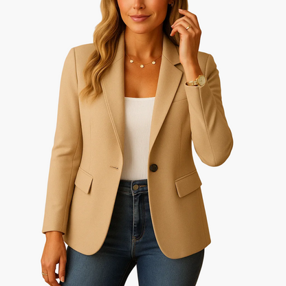 Veste Blazer Femme Élégant Coupe Ajustée Style Polyvalent Bureau & Casual