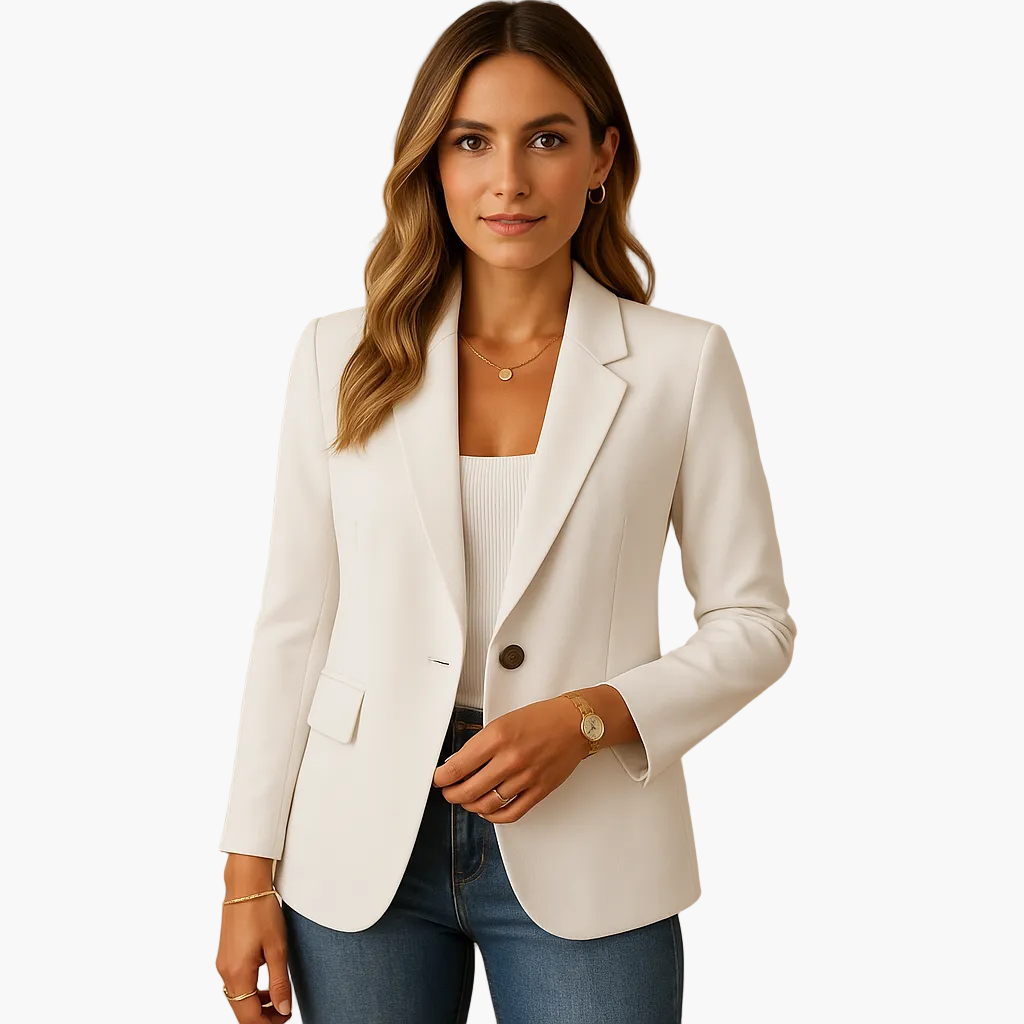 Veste Blazer Femme Élégant Coupe Ajustée Style Polyvalent Bureau & Casual