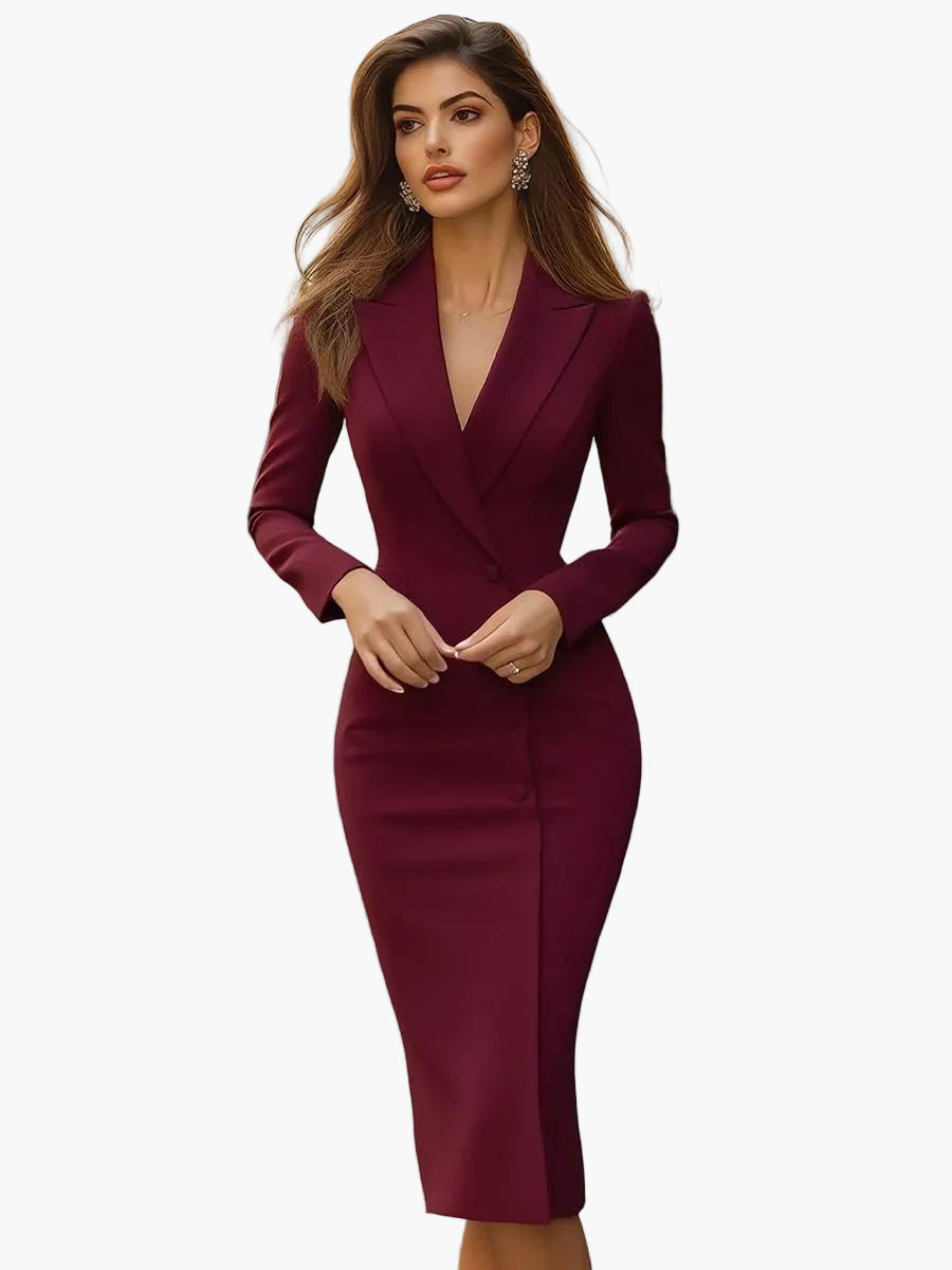 Robe Tailleur Femme Élégante Style Business Chic pour Soirée ou Bureau