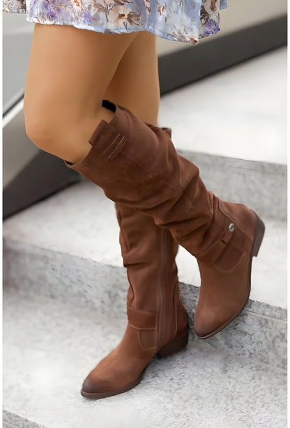 Wysokie damskie buty jeździeckie uniwersalne do eleganckiego i codziennego stylu