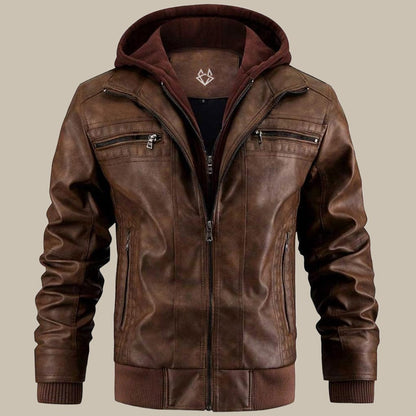Veste Motard à Capuche pour Homme Style Urbain Décontracté