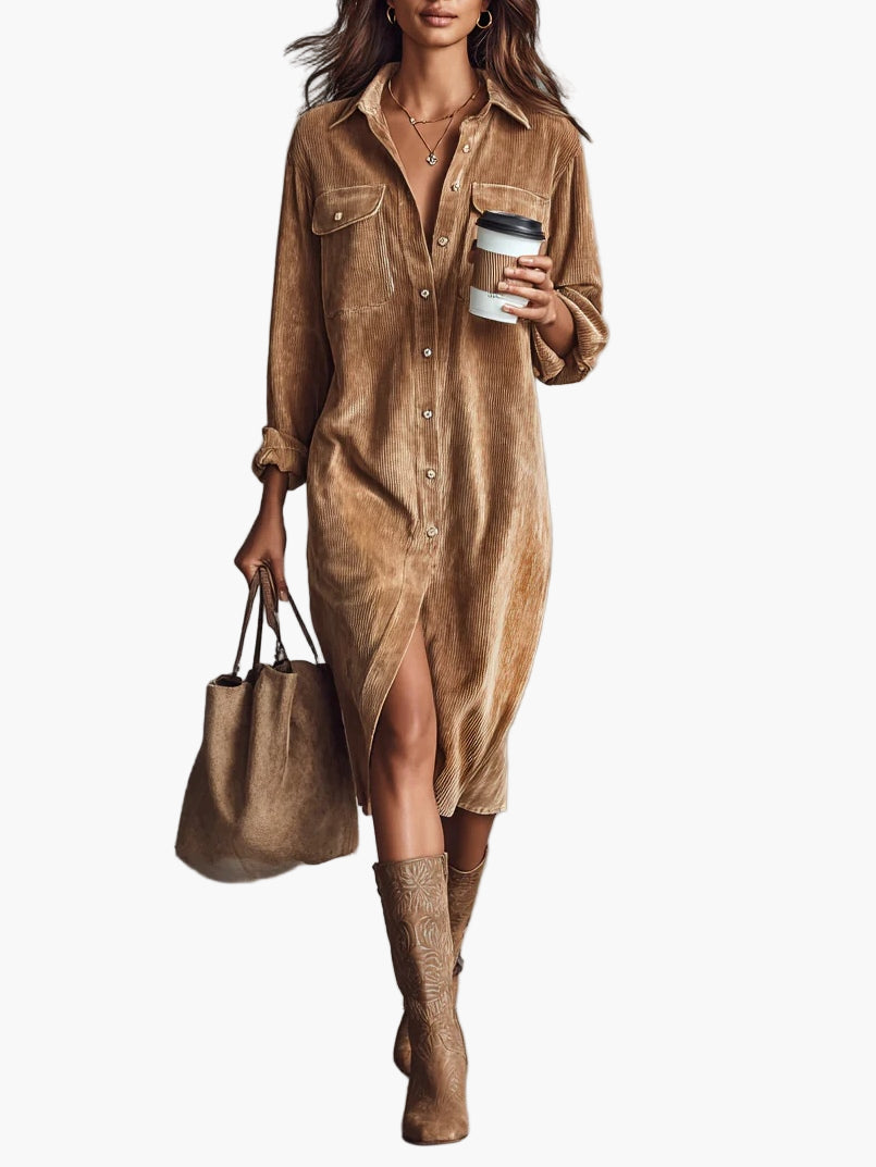 Vestido camisa casual para mujer estilo urbano chic ideal para el día a día