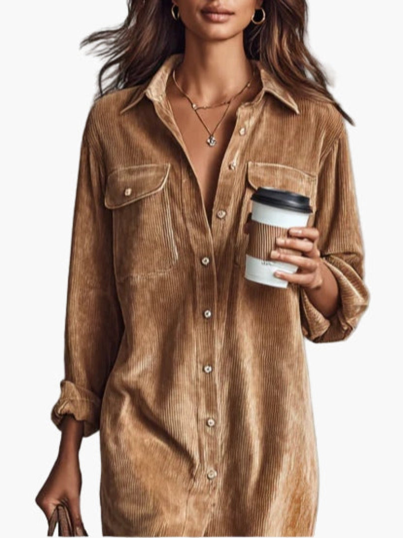 Vestido camisa casual para mujer estilo urbano chic ideal para el día a día