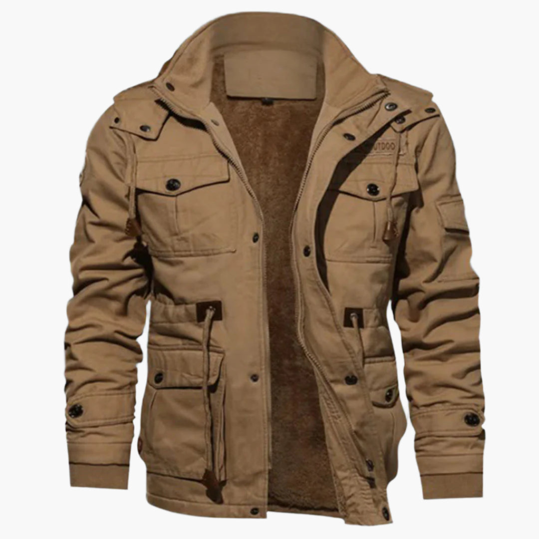 Chaqueta de invierno para hombre estilo militar versátil y elegante