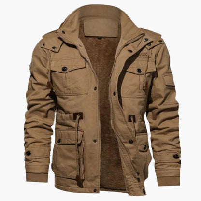Chaqueta de invierno para hombre estilo militar versátil y elegante
