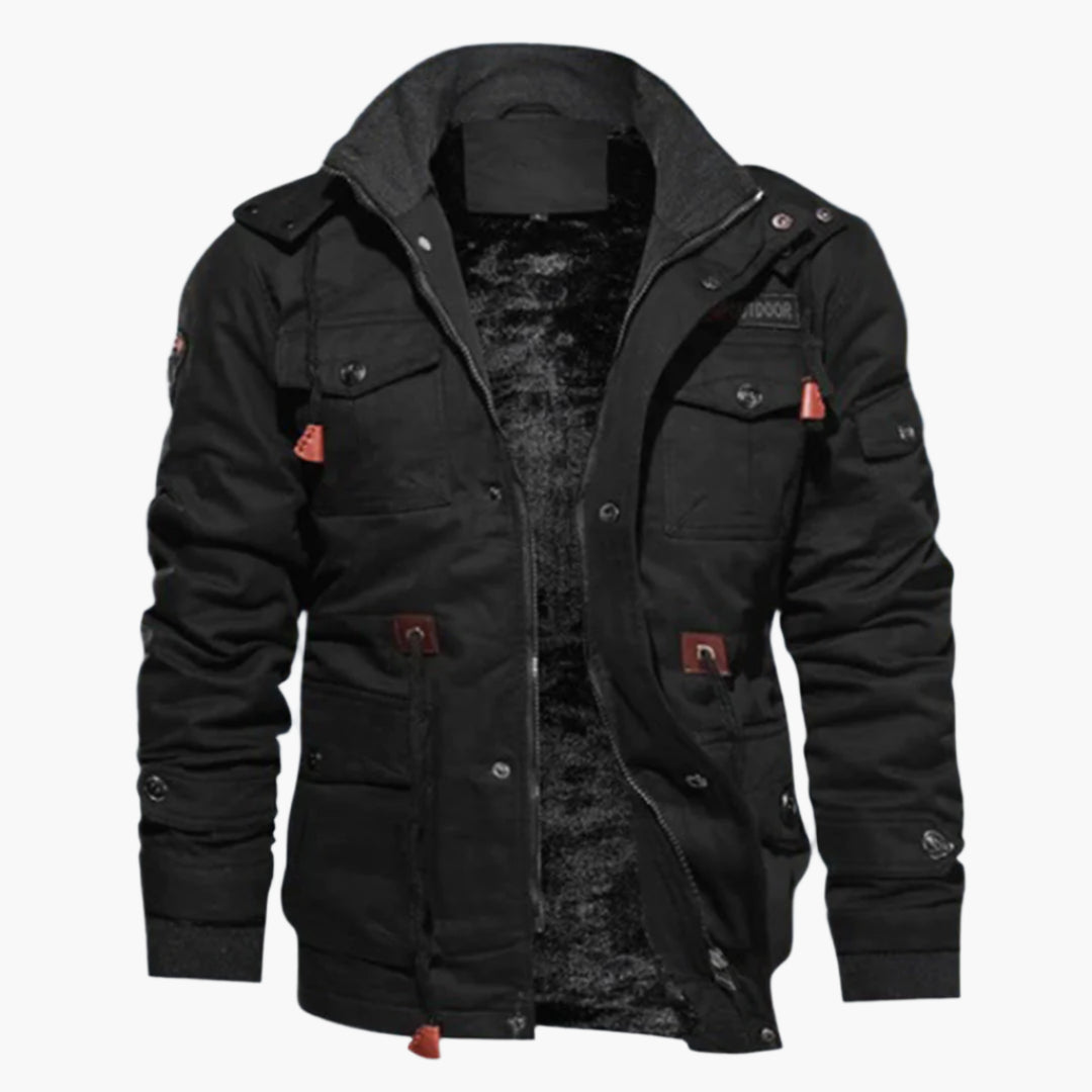 Chaqueta de invierno para hombre estilo militar versátil y elegante