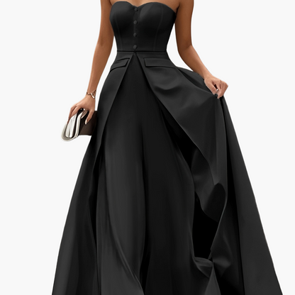 Abito da sera elegante donna bustier stile principessa per occasioni speciali
