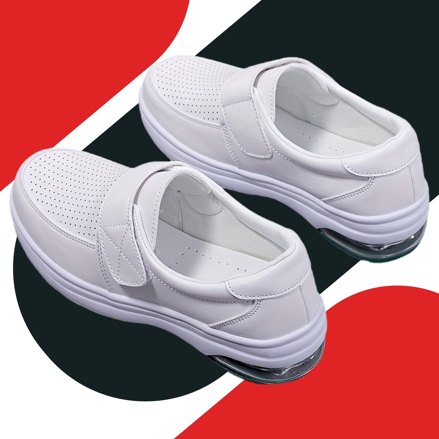 Chaussures de marche homme confort à scratch pour usage professionnel et quotidien