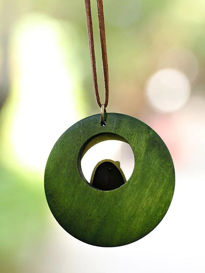 Ronde Hanger Ketting Retro Stijl Uniseks voor Geschenk of Reis