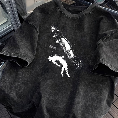 T-shirt imprimé style urbain pour homme, coupe décontractée, idéal pour l'été