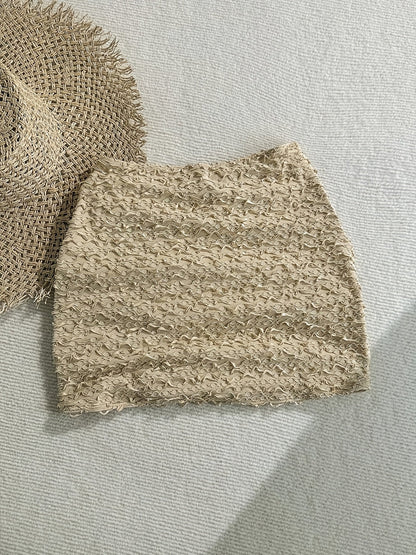 Mini beach skirt with starfish details for women, chic coastal style