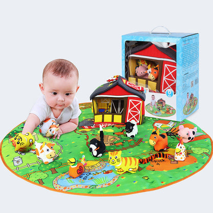 Tappeto da Gioco Jungle per Bambino – Tappeto Educativo con Animali di Peluche – Unisex