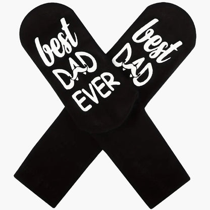 Men's novelty socks – Original gift for dad – Humorous style 'Best Dad Ever' – Father's Day or birthday accessory