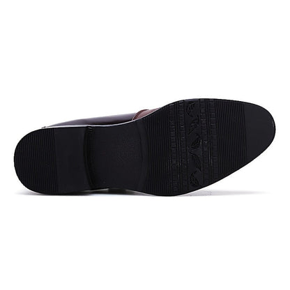 Zapatos de vestir de negocios para hombre estilo inglés con punta afilada y cierre de cremallera