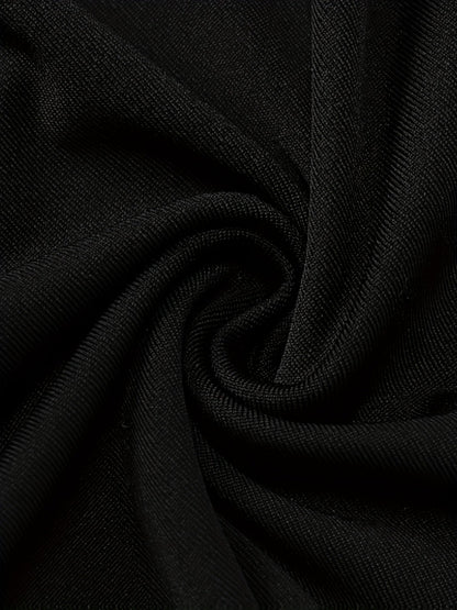 Abito lungo aderente da donna per serata elegante, monospalla con dettaglio piuma, stile glamour