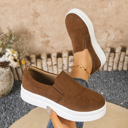 Chaussures femme slip-on plateforme style décontracté élégant pour printemps