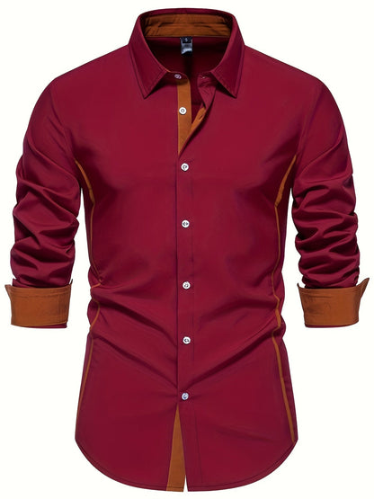 Herenoverhemd Slim Fit Casual Stijl Met Knopen Voor Dagelijks Gebruik of Kantoor
