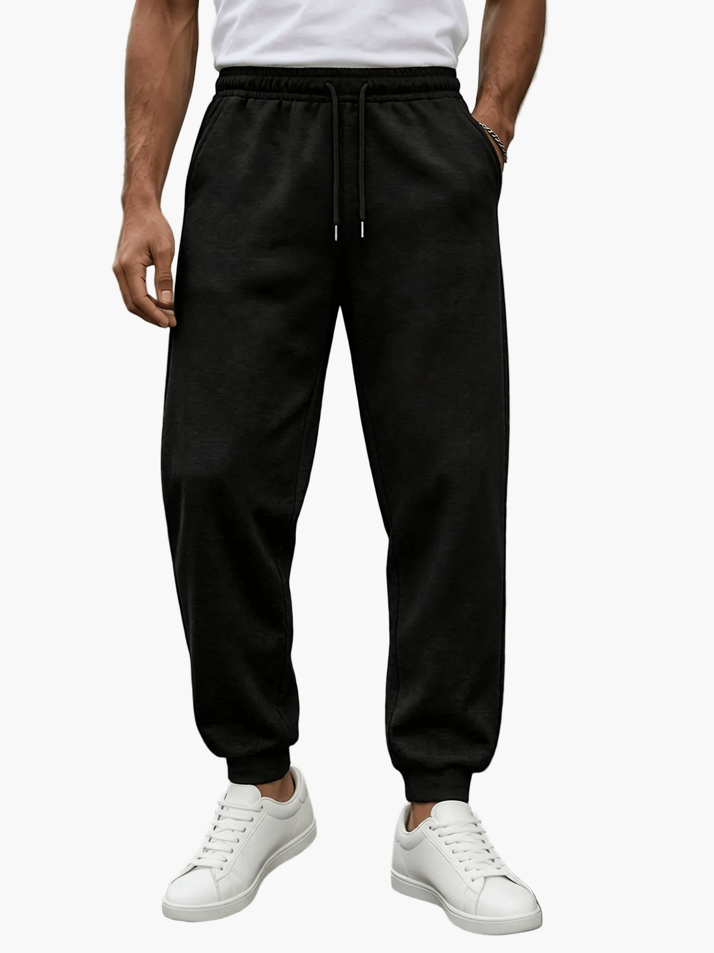 Pantalon de jogging homme coupe droite style urbain pour sport et détente