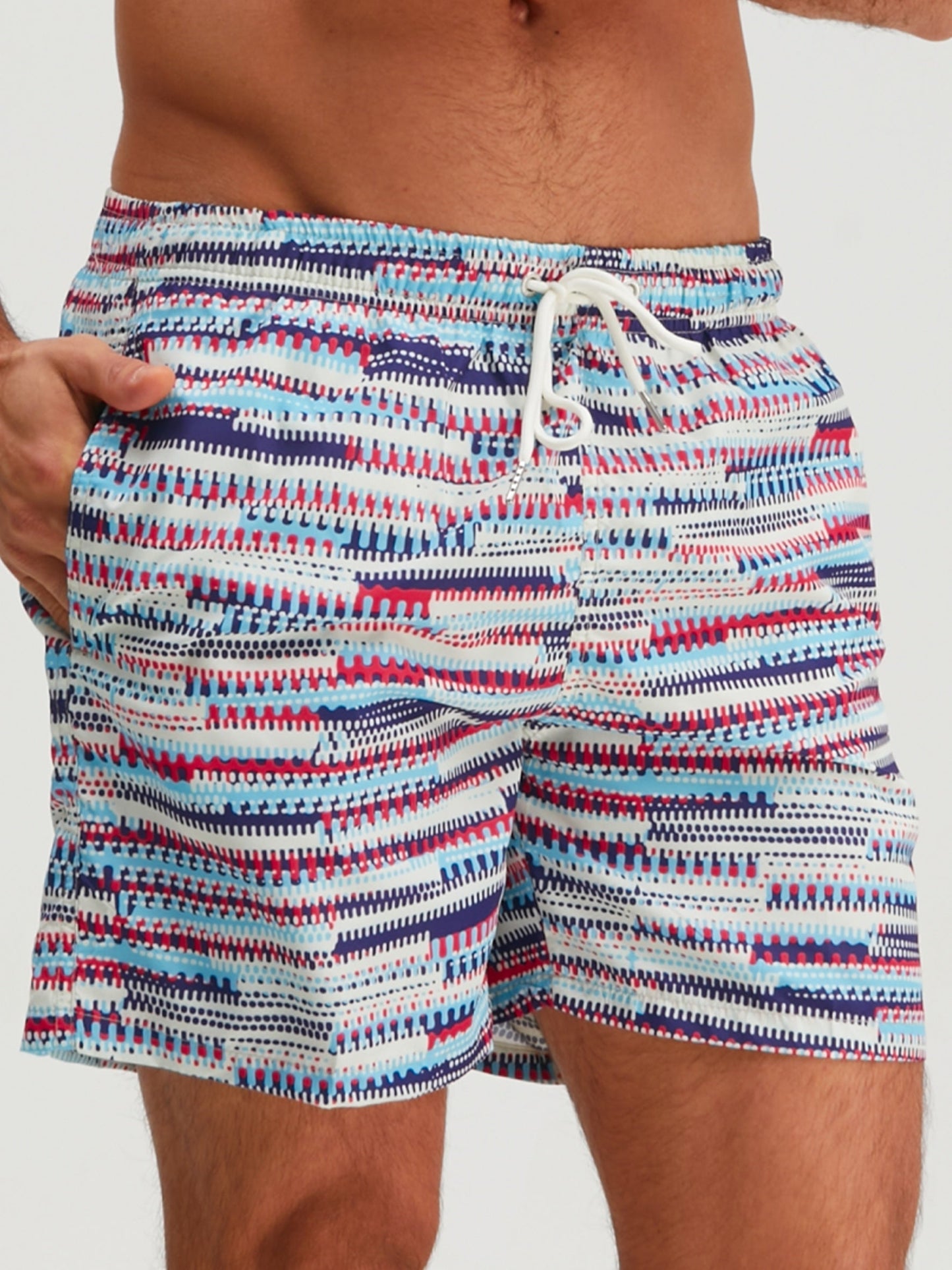 Short de bain homme style sportif à imprimé graphique pour la plage et la piscine