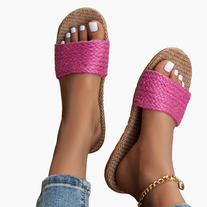 Avslappnade slip-on-sandaler för kvinnor i sommarstil