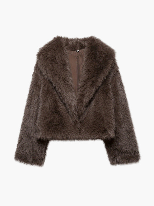 Chaqueta de mujer estilo chic de piel sintética corte amplio para otoño/invierno – Ideal para un look casual y elegante