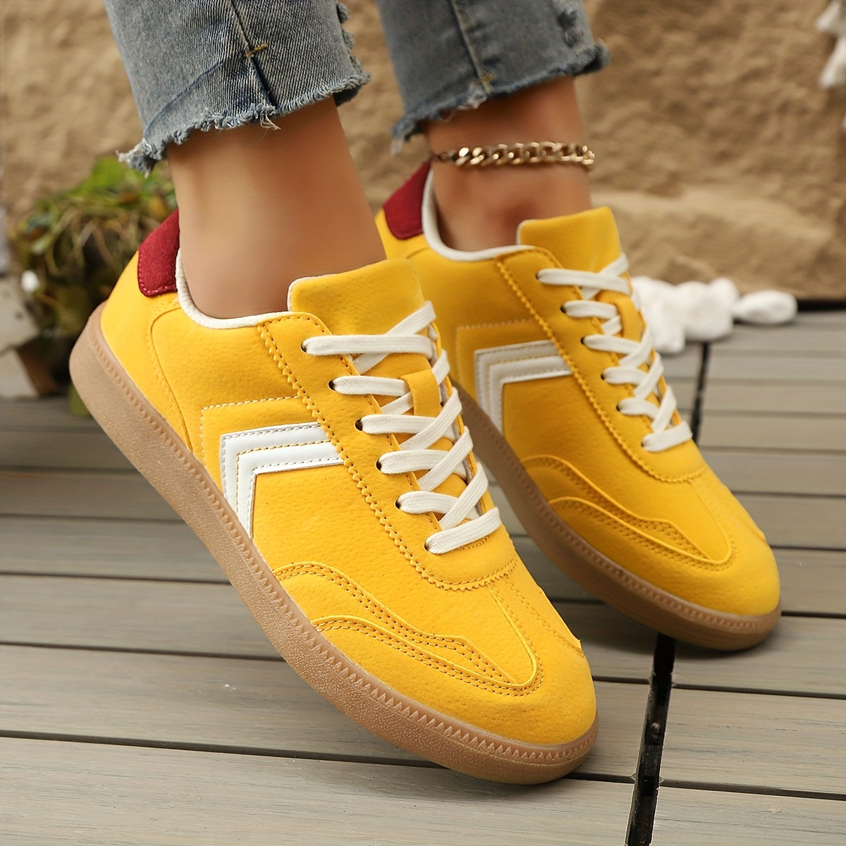 Baskets décontractées pour femme style rétro urbain