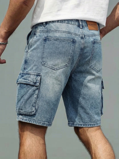 Lässige Cargo-Shorts für Herren im Basic-Stil mit Seitentaschen
