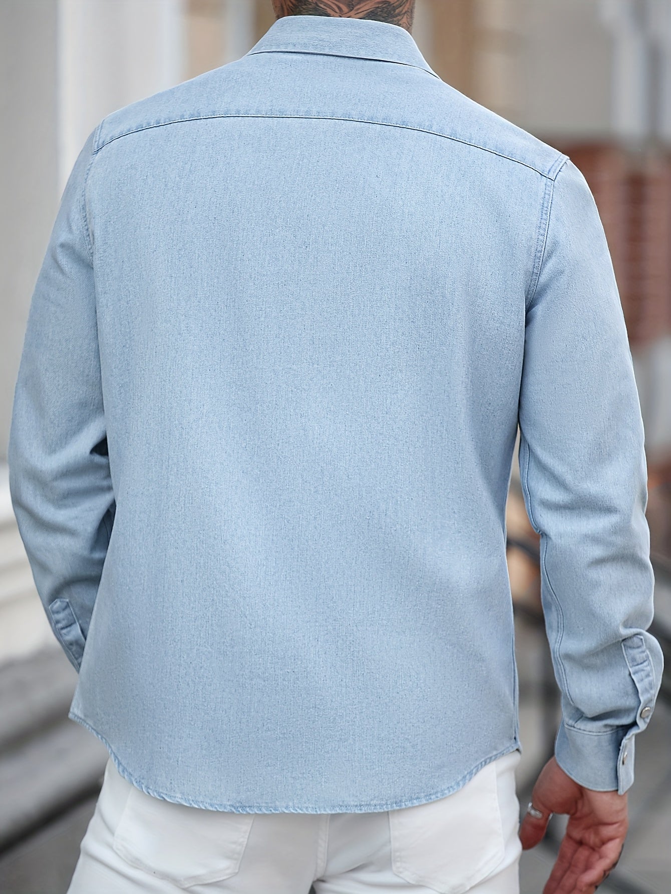 Chemise casual à boutons pour homme style urbain tendance