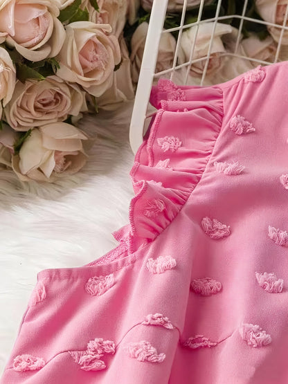 Elegant blus för kvinnor med volanger, avslappnad chic stil för vardagen