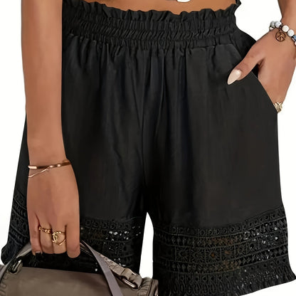 Women's bohemian style shorts with gathered waist for summer, ideal for vacations and everyday wear