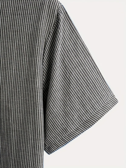 Chemise Henley à Manches Courtes pour Homme Style Décontracté Chic