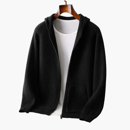 Felpa con cappuccio uomo con zip stile casual chic per uso quotidiano
