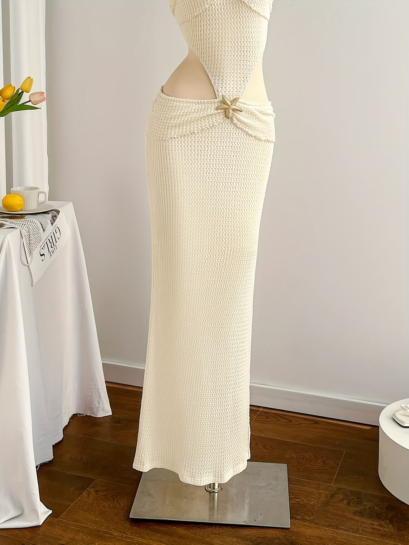 Vestido largo de noche para mujer estilo vacaciones chic con bustier recortado elegante