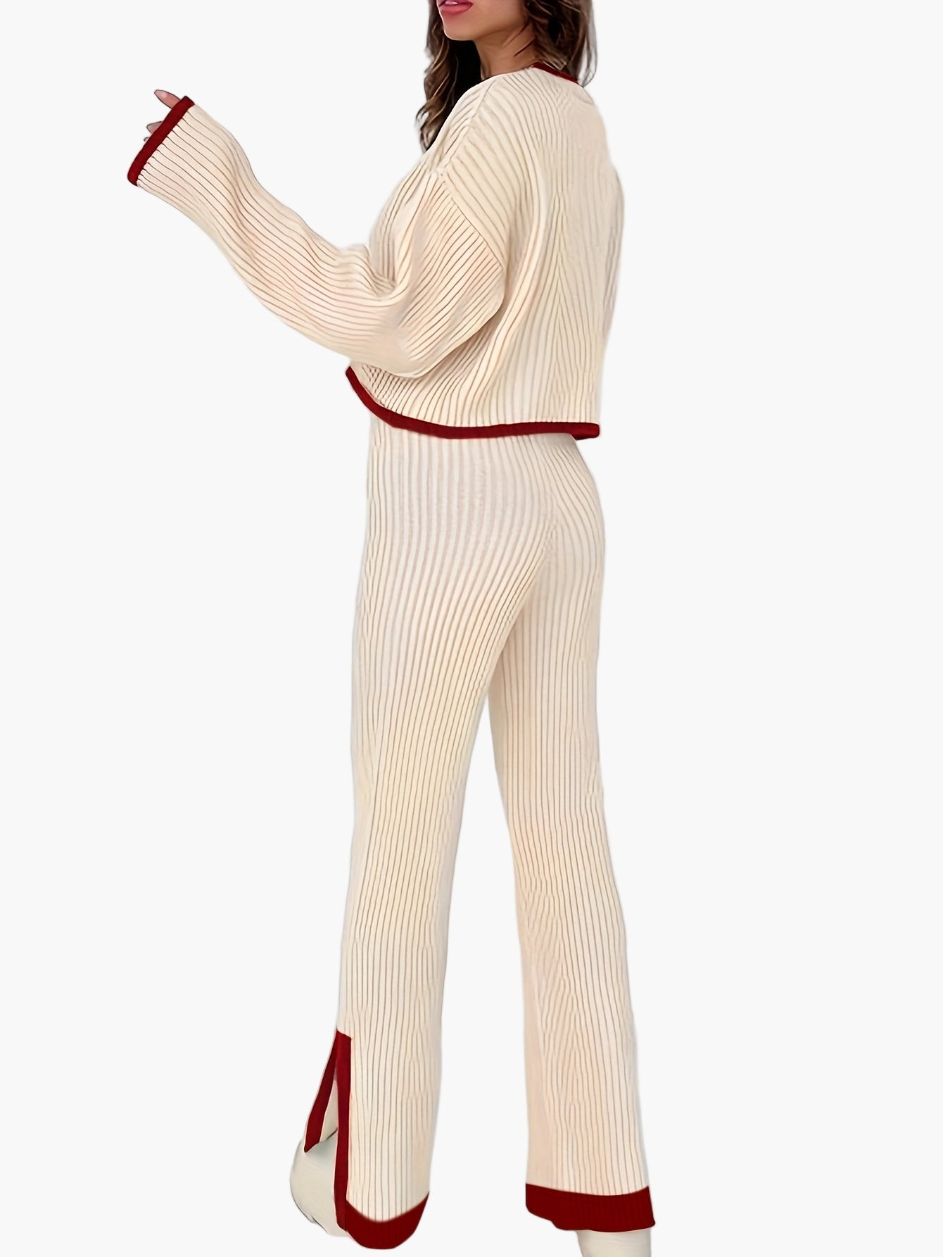 Conjunto de dos piezas para mujer estilo elegante para otoño/invierno – conjunto casual a la moda